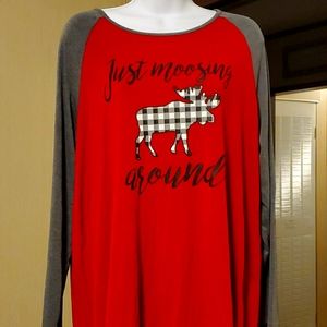 Moosing Around raglan top